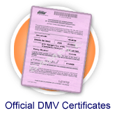 Bring your certificates to the DMV.
